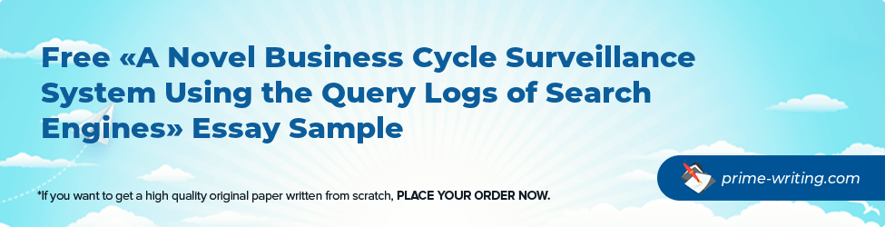 A Novel Business Cycle Surveillance System Using the Query Logs of Search Engines