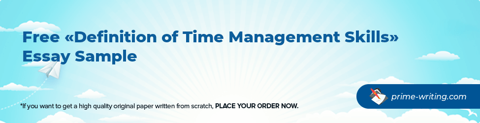 Definition of Time Management Skills