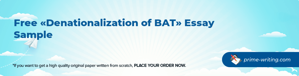 Denationalization of BAT
