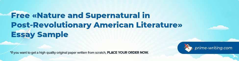 Nature and Supernatural in Post-Revolutionary American Literature