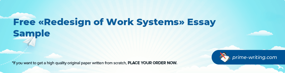 Redesign of Work Systems